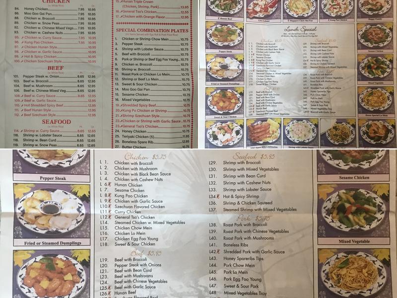 New Bamboo Garden Restaurant Menu