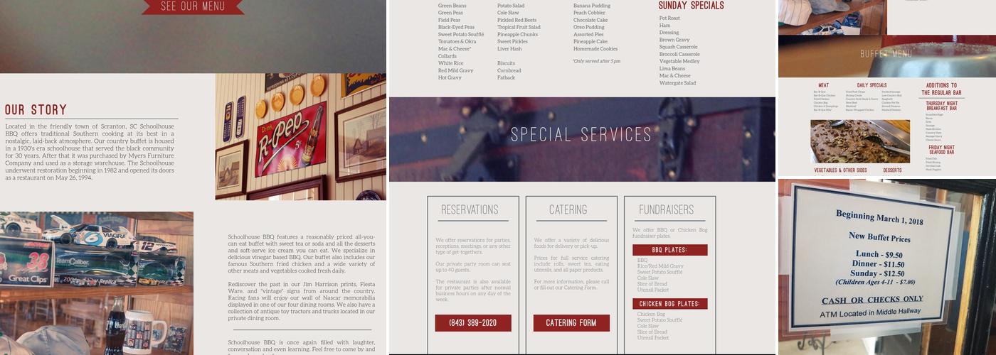 Schoolhouse Bar-B-Que Menu