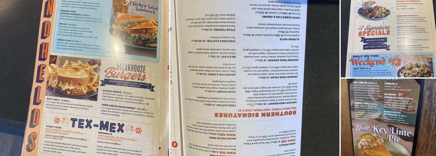 Cotton Patch Cafe Menu