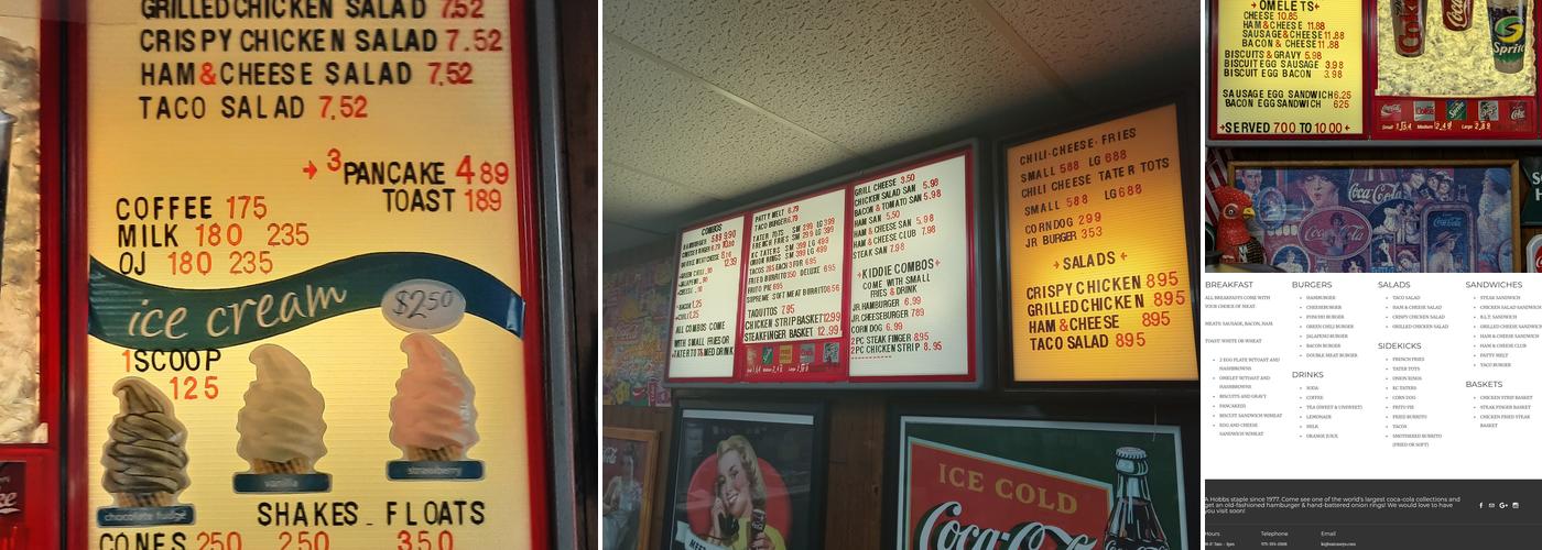 Casey's Restaurant Menu
