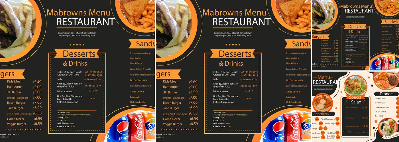 Ma Brown's #3 Menu