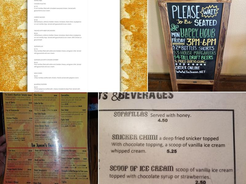 Tia Juana's Mexican Grille & Cantina Menu