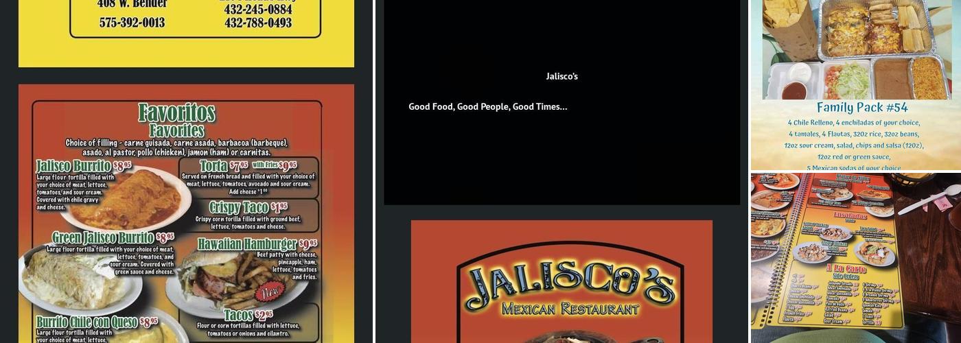 Taqueria Jalisco Menu