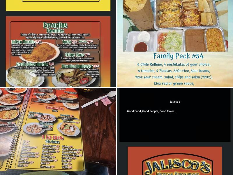 Taqueria Jalisco Menu