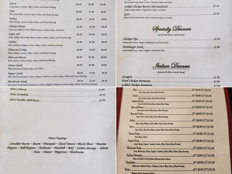 King's Famous Pizza Inc Menu