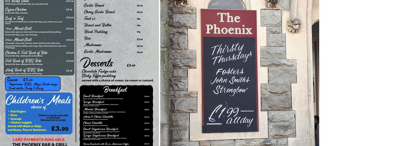 Phoenix Menu