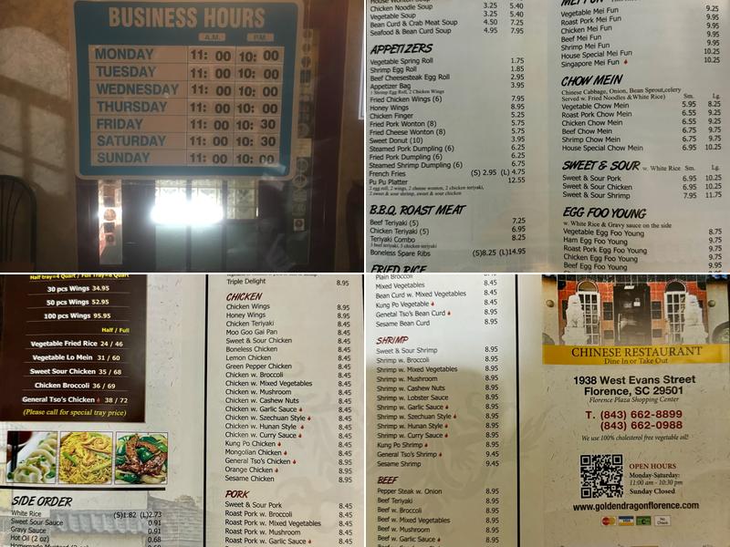 Golden Dragon Restaurant Menu