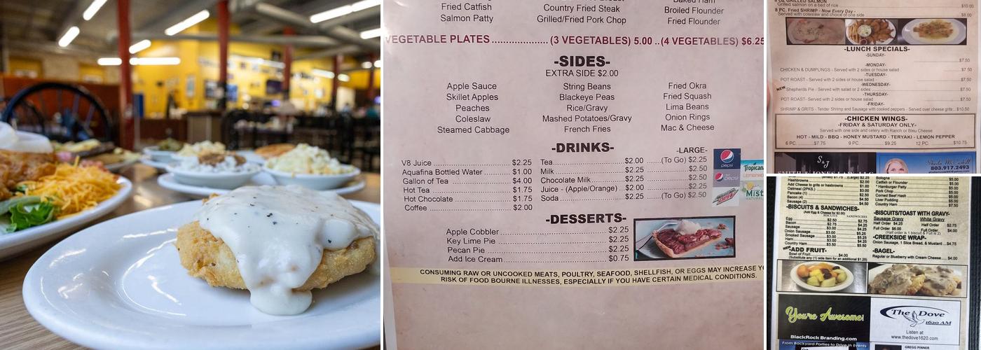 Creekside Restaurant Menu