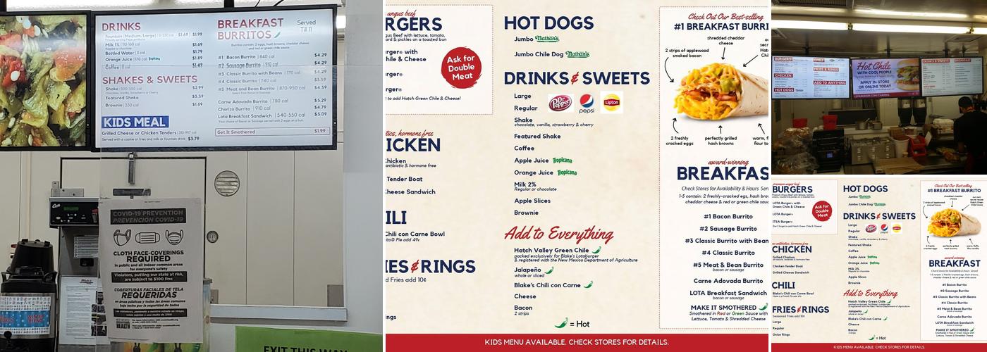 Blake's Lotaburger Menu