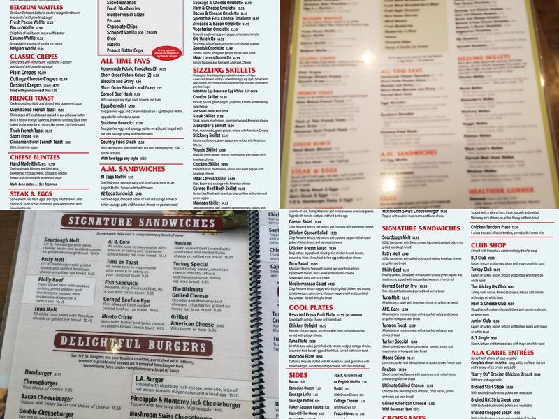 Alexanders Restaurant & Pancake House Menu