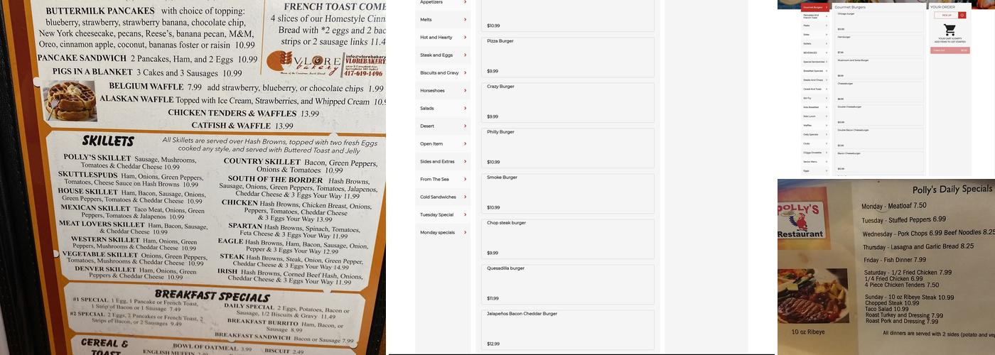 Polly's Restaurant Menu