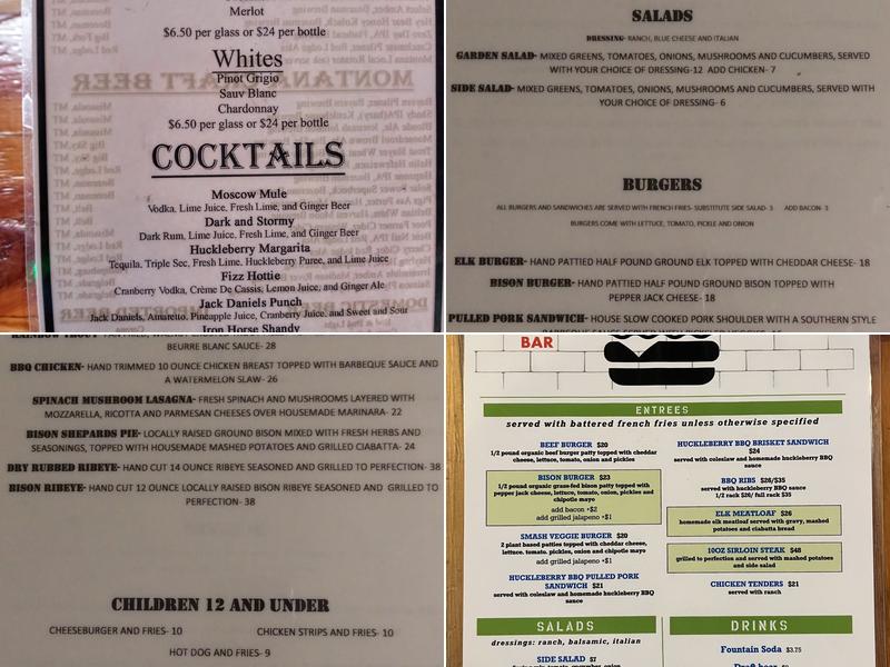 Iron Horse Bar and Grill Menu