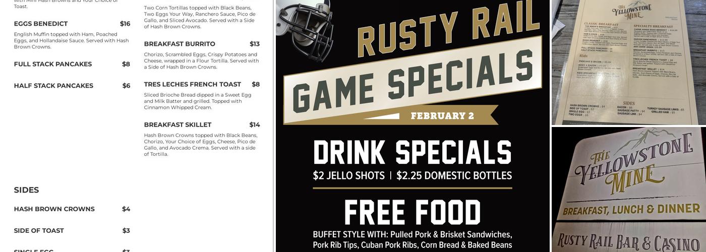 Yellowstone Mine Menu