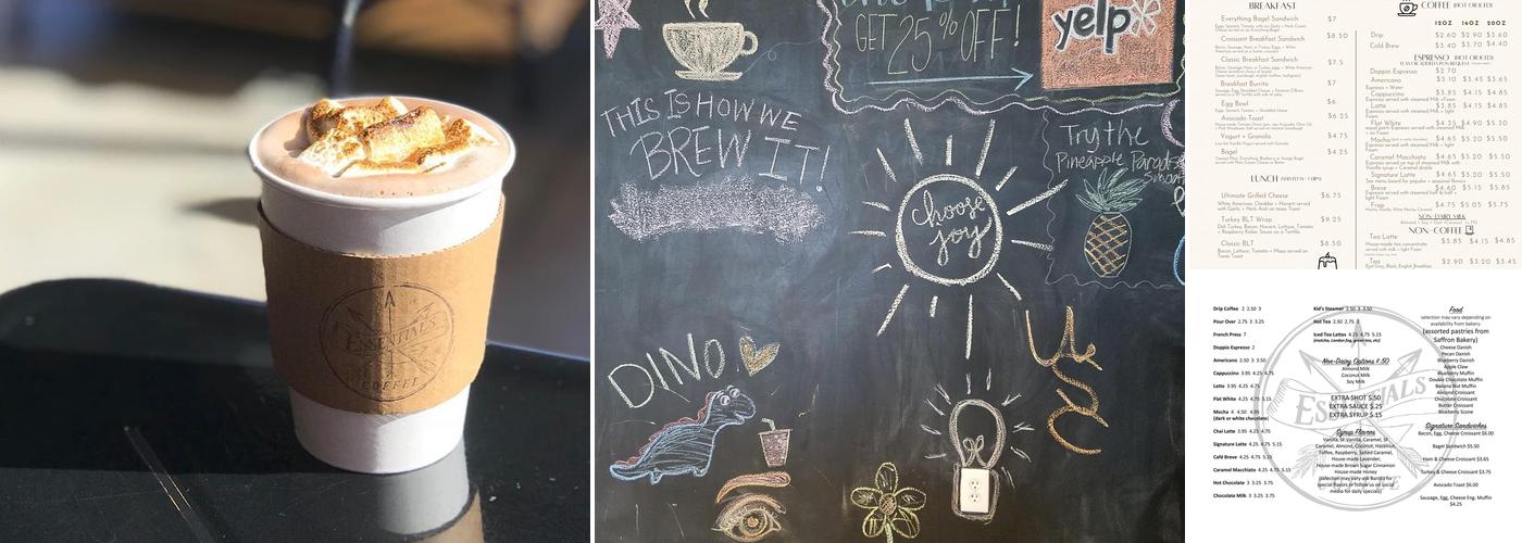 Essentials Coffee Menu