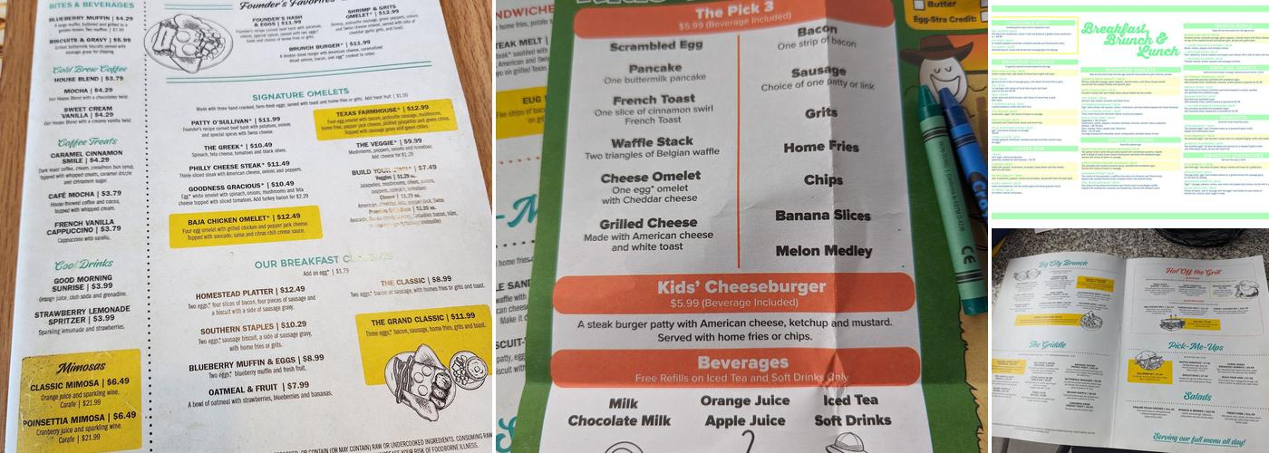 Eggs Up Grill Menu