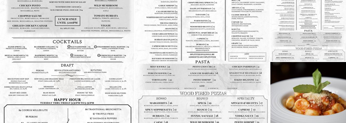 Neoteca Menu