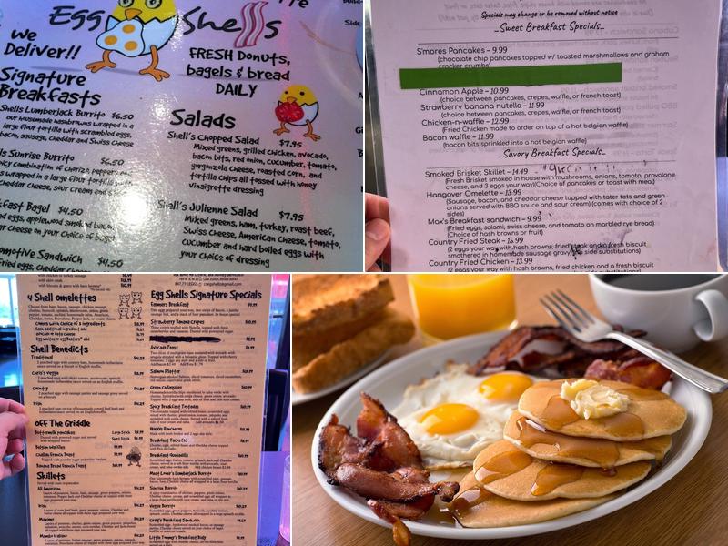 Eggshells Restaurant Menu