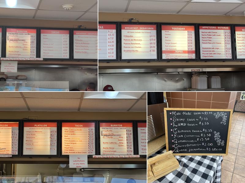 Paul's Burrito Express Menu