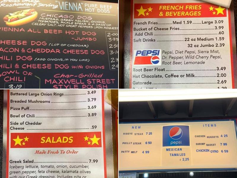Original Dog Tracks Menu