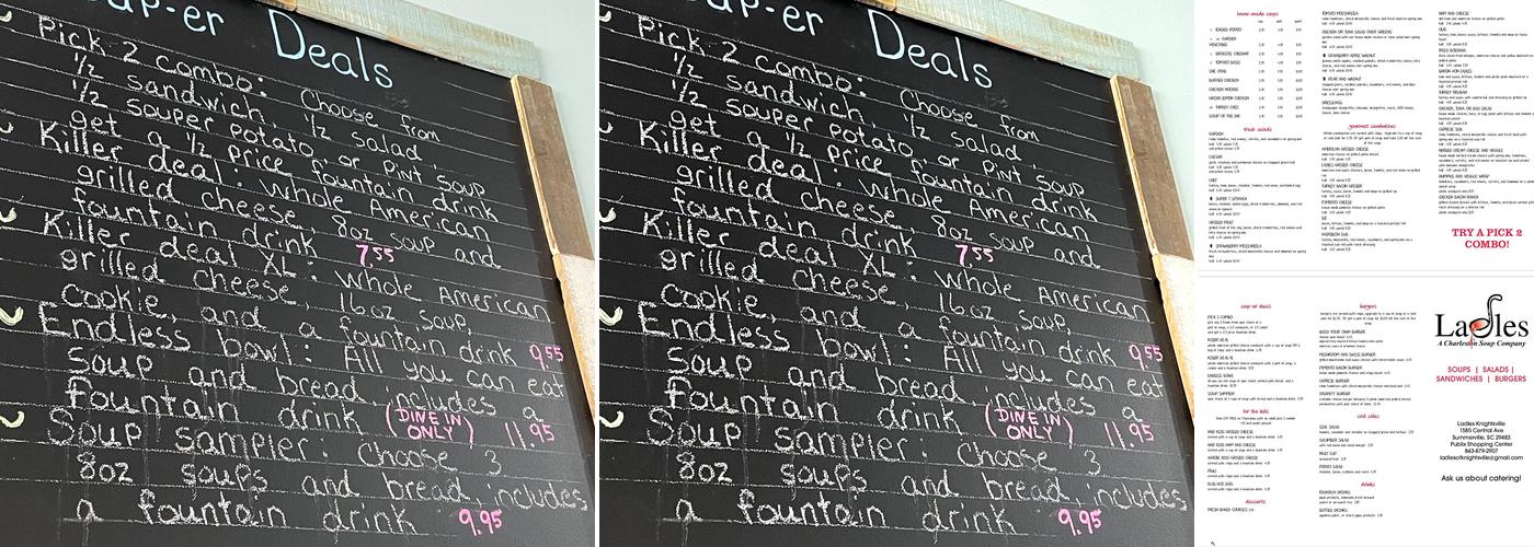 Ladles Soups - Knightsville Menu