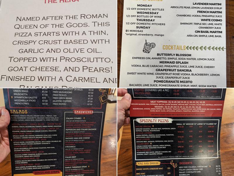 AJ's Pizza Co Menu
