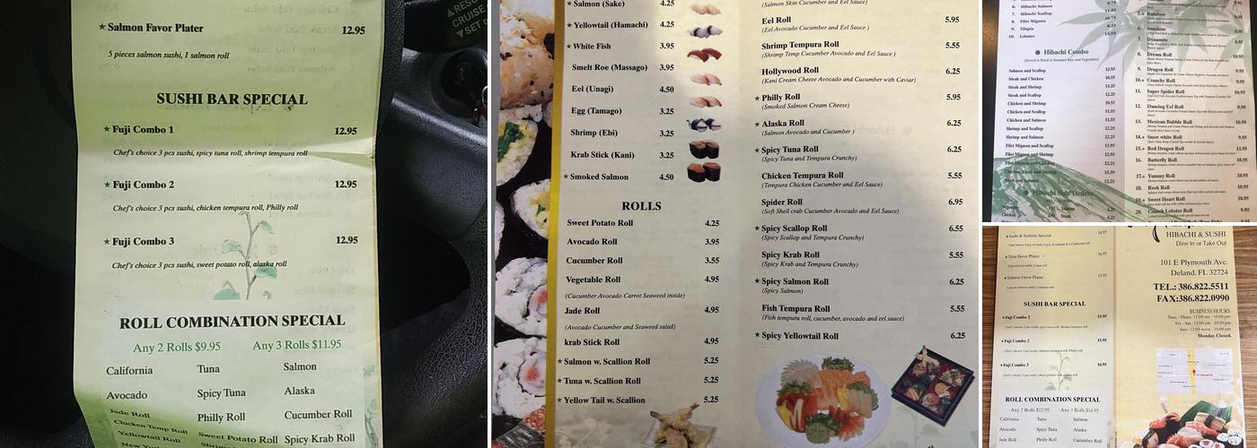 Fuji Express Menu