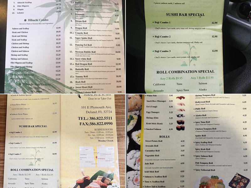 Fuji Express Menu