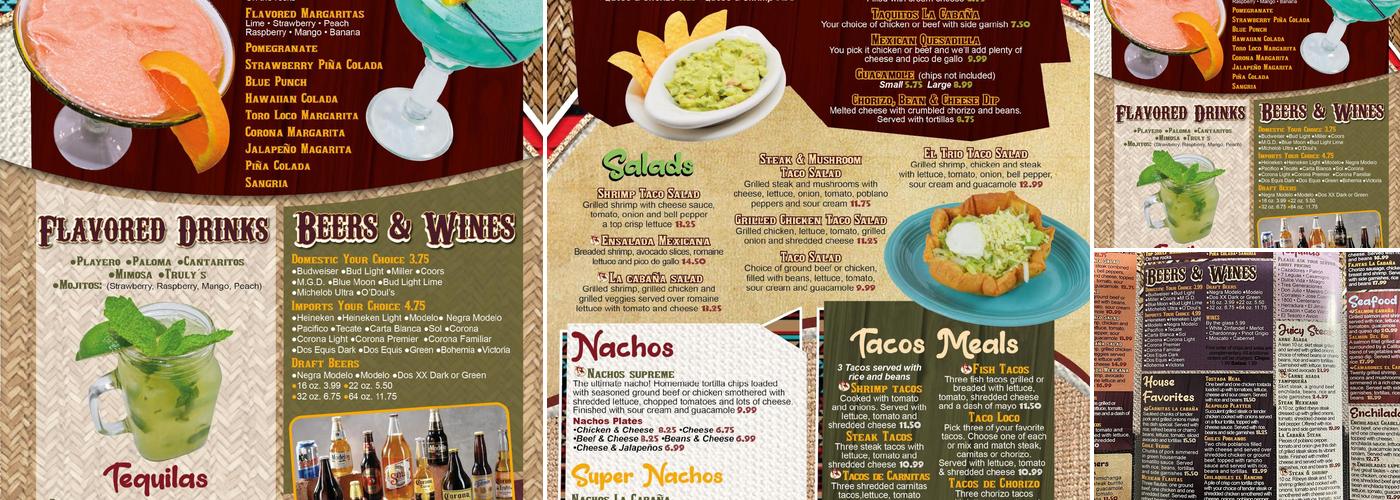 La Cabaña Menu