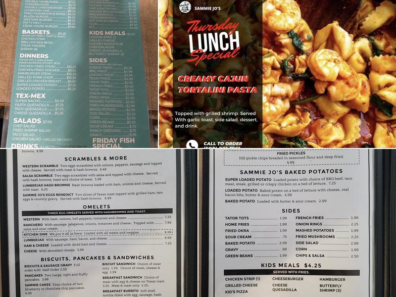 Sammie Jo's Menu