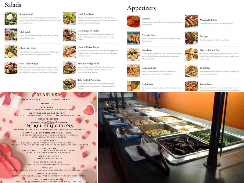 Martinis Menu