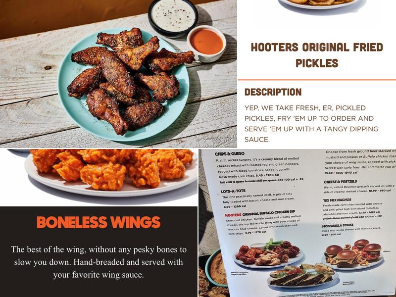 Hooters Menu