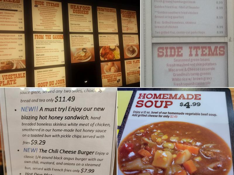 Josey's Chuck Wagon Menu