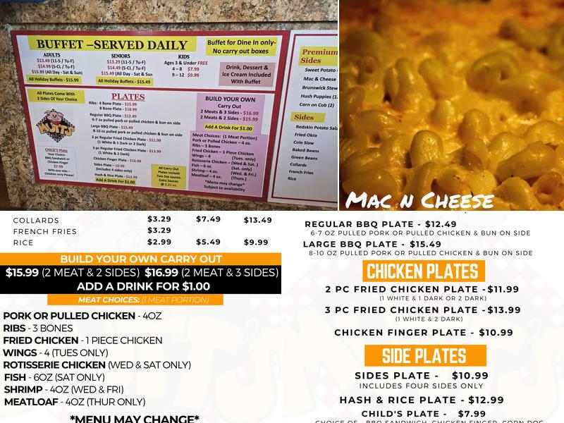 Mutts BBQ Restaurant Menu