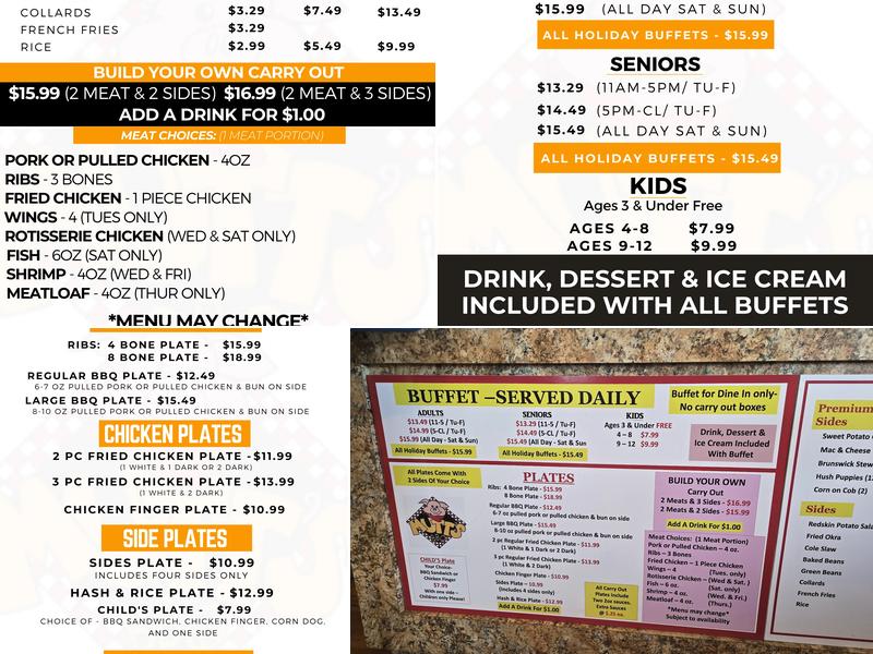 Mutts BBQ Restaurant Menu