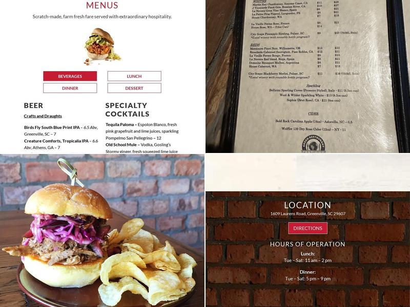 Kitchen Sync - Laurens Road Menu