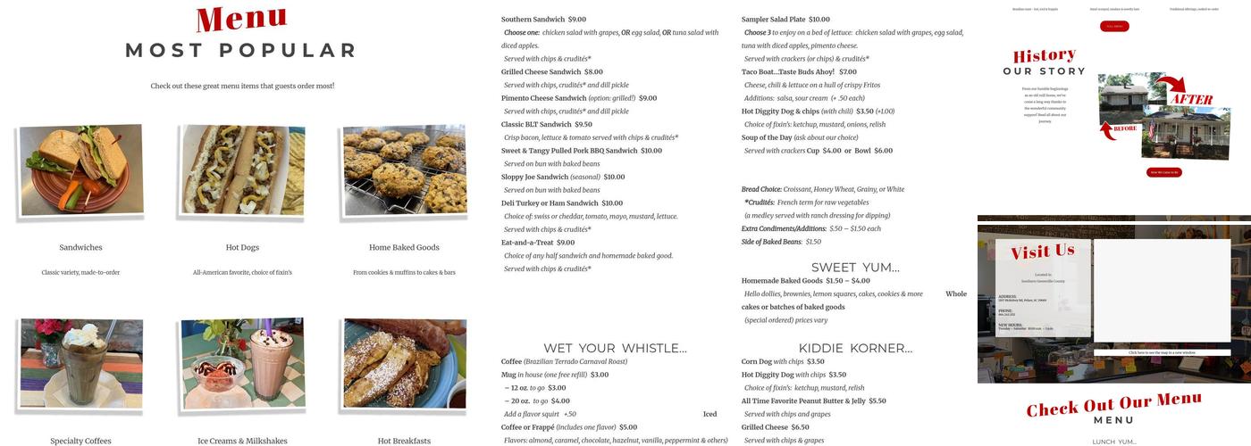 Yum-Yum Snack Shop & Cafe Menu