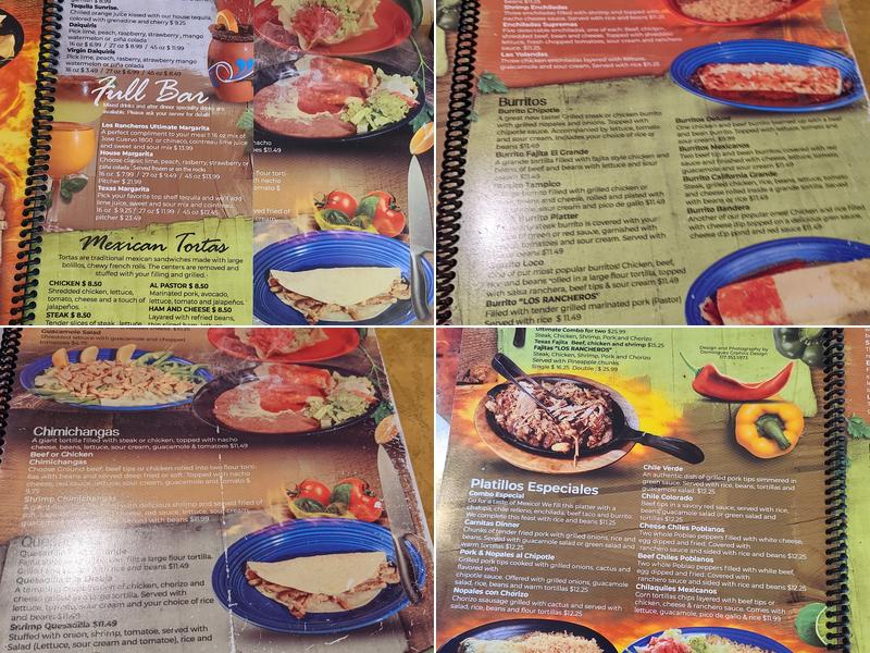 Los Rancheros Menu