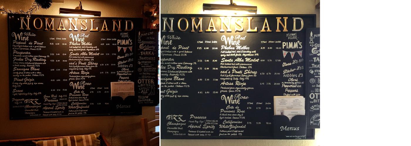 Mount Pleasant Inn Nomansland Menu