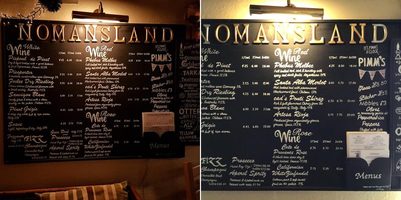 Mount Pleasant Inn Nomansland Menu