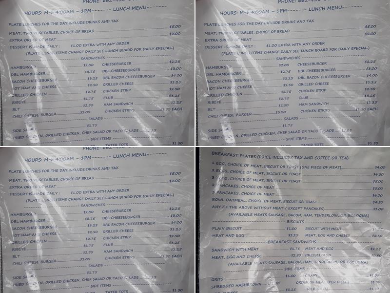 Inez's Drive Inn Menu