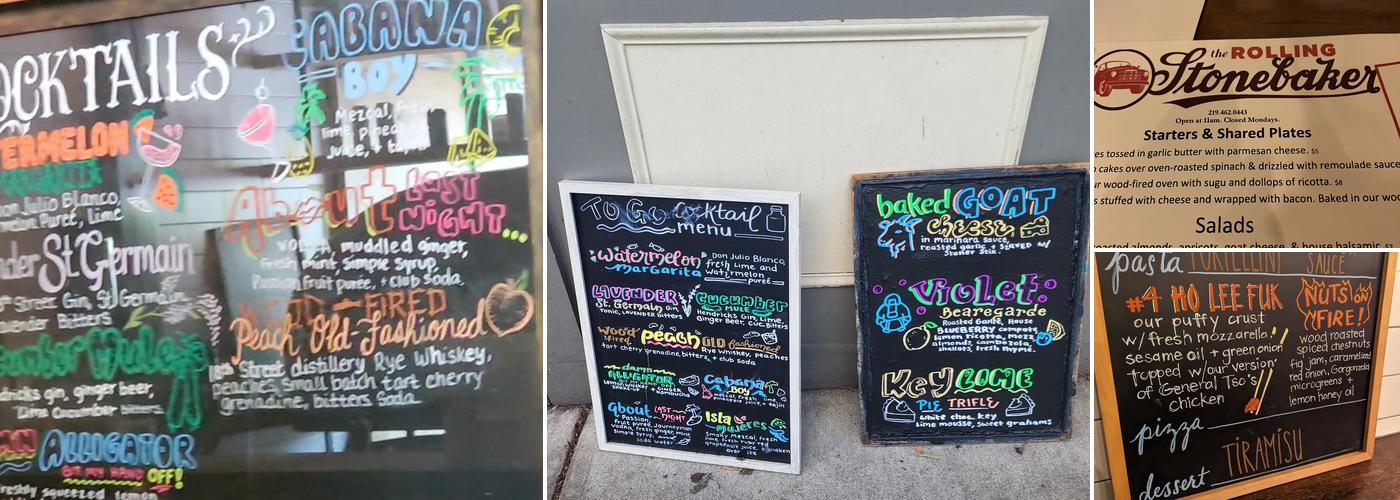 The Rolling Stonebaker Menu