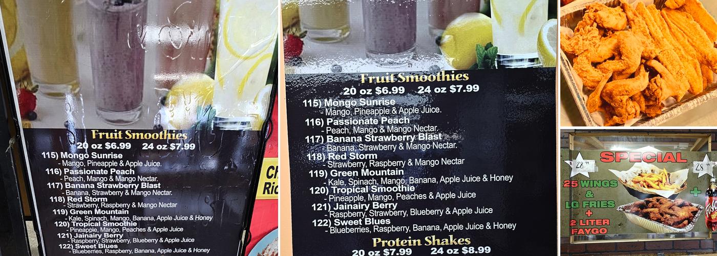 Steak Shrimp Menu