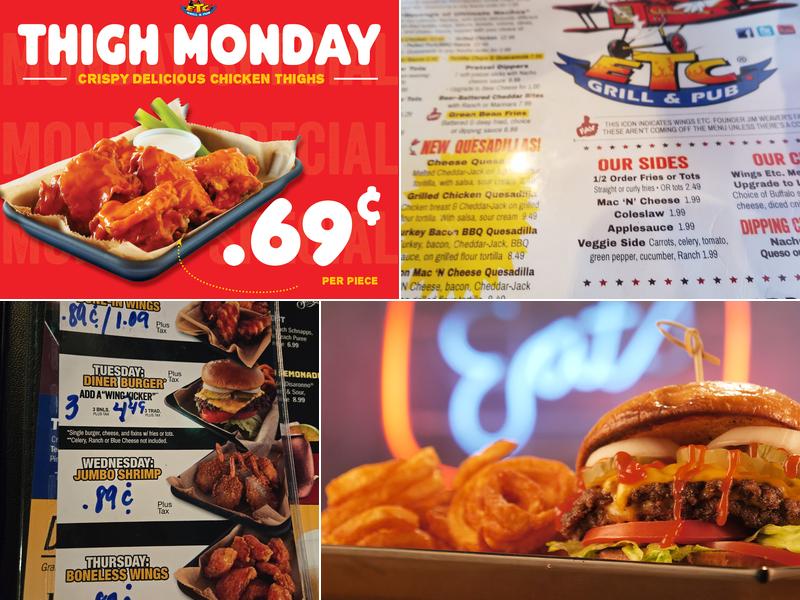 Wings Etc. Menu