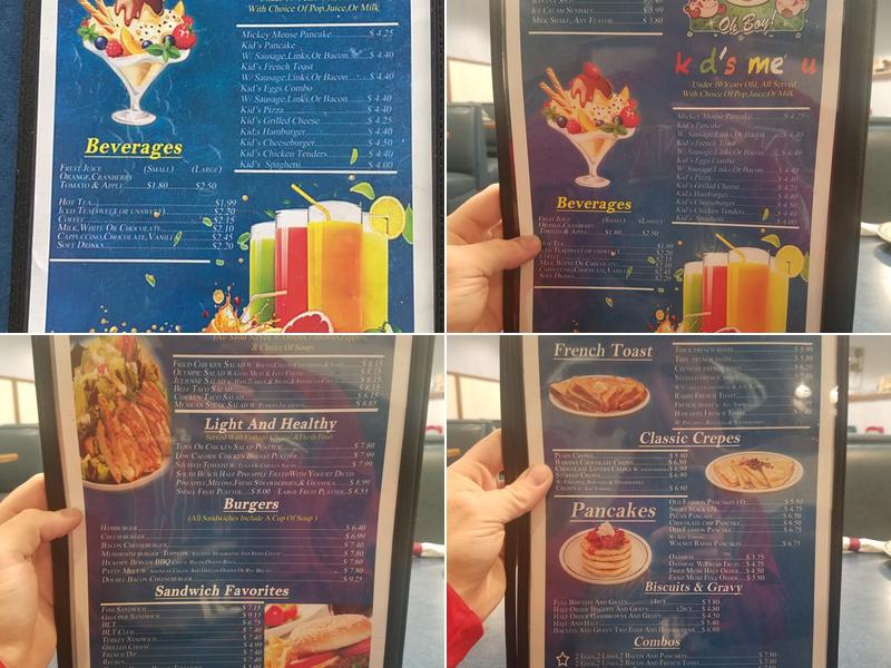 Angel's House Of Pancakes Menu