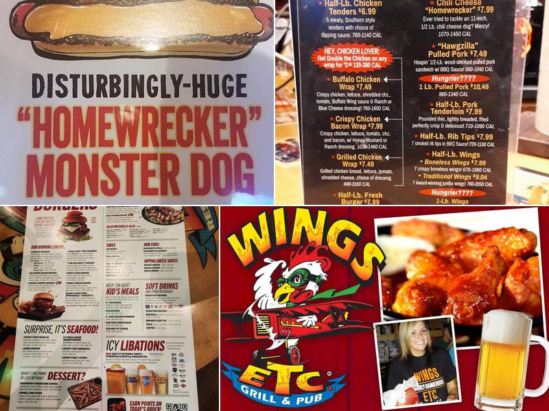 Wings Etc. Menu