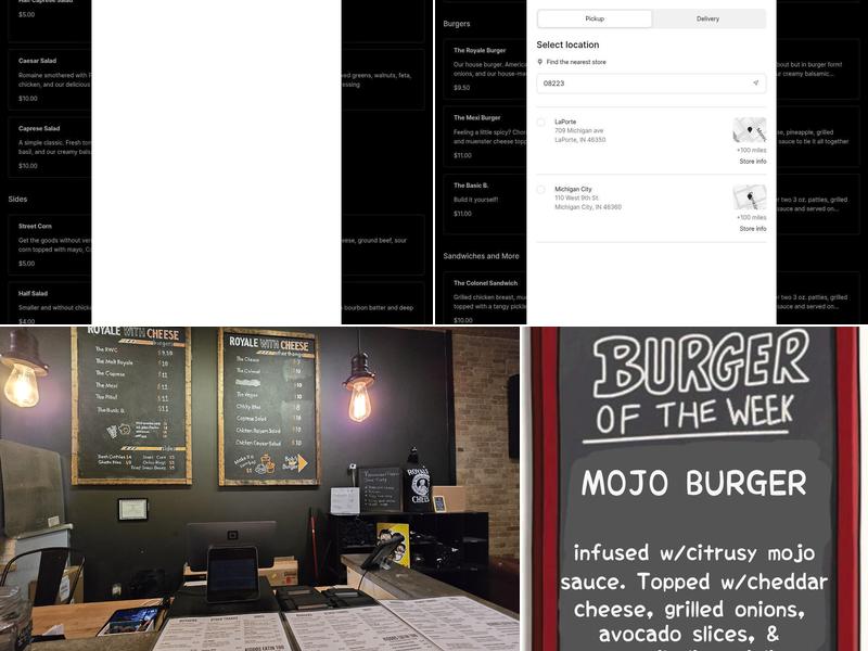 Royale With Cheese Menu