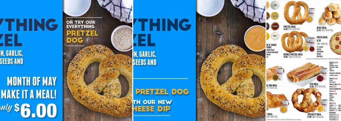 Ben's Soft Pretzels Menu