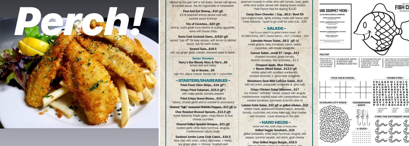 Bartlett's Fish Camp Menu