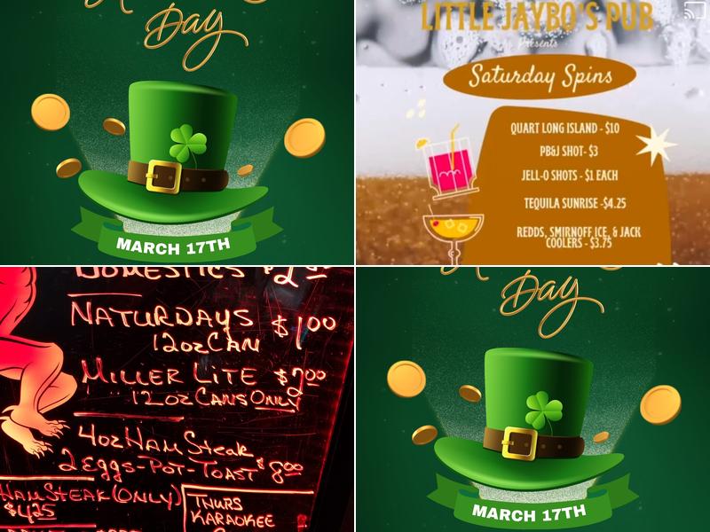 Little jaybo's pub Menu