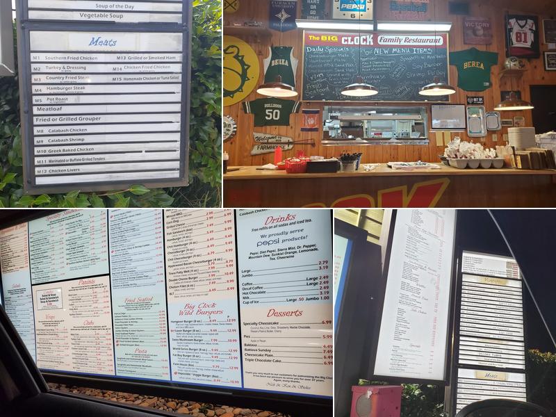 The Big Clock of Berea Menu